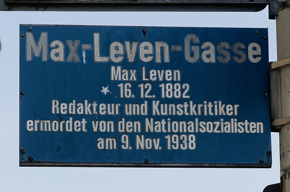 Terrassendach-Fachbetriebe in Neue Kolonie Westhausen: SG Straßenschild Max-Leven-Gasse
