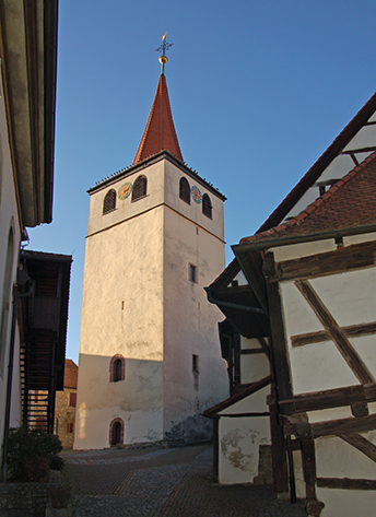 Terrassendach-Fachbetriebe in Weissach: Kirchturm – Foto: P. Fendrich Terrassendach-Fachbetriebe in Weissach: Kirchturm